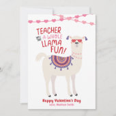 De Correspondance Cute Llama Professeur Carte Saint Valentin (Devant)