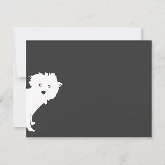 De Correspondance Cute Peeeking Carte pour notes plat (Devant)