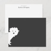 De Correspondance Cute Peeeking Carte pour notes plat (Devant / Derrière)