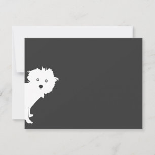 De Correspondance Cute Peeeking Carte pour notes plat