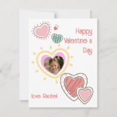 De Correspondance Cute Photo Heart Classroom Carte Saint-Valentin (Devant)