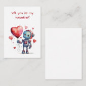 De Correspondance Cute Robot Valentine Classe Exchange Carte Plat (Devant / Derrière)
