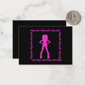 De Correspondance Danseur Majorette Carte pour notes C ( Fuchsia Bla (Devant/Arrière en situation)