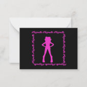 De Correspondance Danseur Majorette Carte pour notes C ( Fuchsia Bla (Devant)
