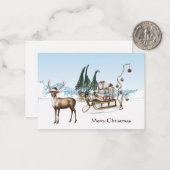 De Correspondance Dasher sur la carte Run Holiday (Devant/Arrière en situation)