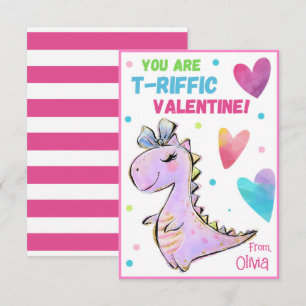 De Correspondance Dinosaur Carte Saint-Valentin pour les enfants Vou