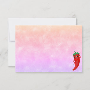 De Correspondance Diva aquarelle piment rouge chaud carte vierge per
