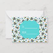 De Correspondance Doodle Bears Valentine's Day Custom Carte photo (Dos)