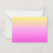 De Correspondance Élégant ananas en rose et carte Gold Note (Dos)