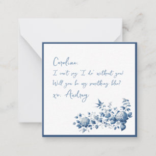De Correspondance Elégant Serez-Vous Ma Carte Mariage Bleue Quelque