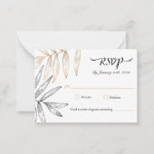 De Correspondance Elégant Tropical Greenery Wedding Carte RSVP (Devant)