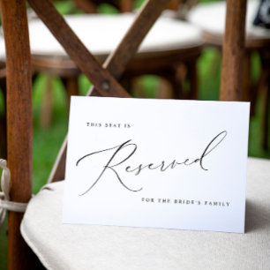 De Correspondance Elégante carte à signes réservée mariage vintage