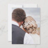 De Correspondance Élégante carte Fleur Turquoise 'Enregistrer la dat (Dos)