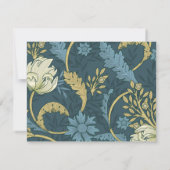 De Correspondance Élégante carte florale à billets plats (Dos)