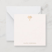 De Correspondance Elégante carte Gold Palm Tree Note (Devant)