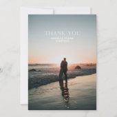 De Correspondance Elégante carte Mariage Merci avec design floral (Devant)