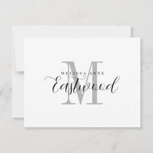 De Correspondance Élégante carte Monogram Flat Note