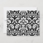 De Correspondance Elégante carte Noir Blanc Damas (Dos)