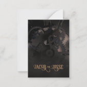 De Correspondance Elégante carte RSVP Black Steampunk (Dos)