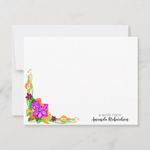 De Correspondance Élégante, magique et audacieuse carte florale