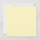 De Correspondance Élégante "Note De" Carte Simple Pale Jaune (Dos)