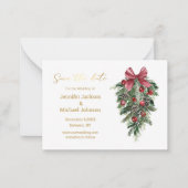 De Correspondance enregistrer la date or script christmas carte vint (Devant)