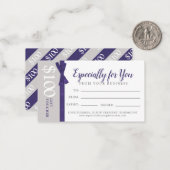 De Correspondance Entreprise gris violet foncé $100 carte cadeau (Devant/Arrière en situation)