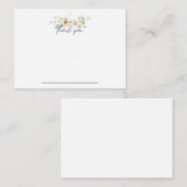 De Correspondance Été Floral Carte pour notes Merci (Devant / Derrière)