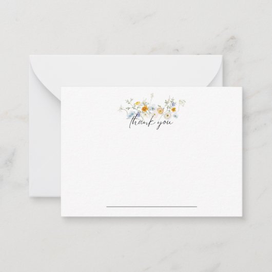 De Correspondance Été Floral Carte pour notes Merci (Devant)
