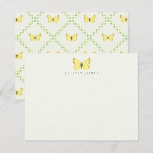 De Correspondance Eurymus Pelidne Papillon jaune carte à billets pla (Devant / Derrière)