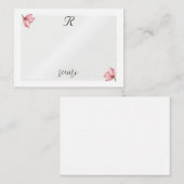 De Correspondance excellente classe argent rose facile note carte (Devant / Derrière)