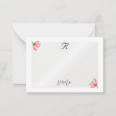 De Correspondance excellente classe argent rose facile note carte (Devant)