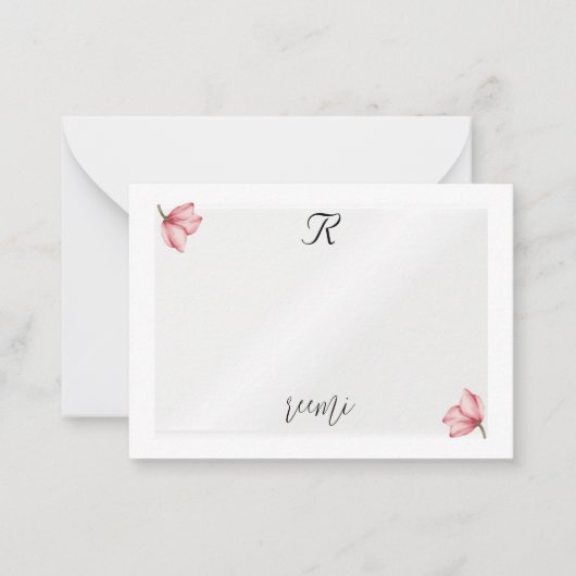 De Correspondance excellente classe argent rose facile note carte (Devant)