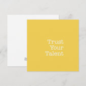 De Correspondance Faites confiance à votre carte Talent Note (Devant / Derrière)