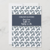 De Correspondance Félicitations Douche ou Carte Mariage Bleu Tan (Devant)