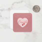 De Correspondance Félicitations pour votre carte Fiançailles Note (Devant/Arrière en situation)