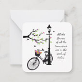 De Correspondance Fleurs et oiseaux carte pour notes (Devant)