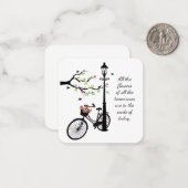 De Correspondance Fleurs et oiseaux carte pour notes (Devant/Arrière en situation)