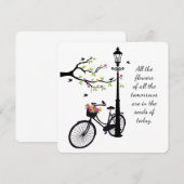 De Correspondance Fleurs et oiseaux carte pour notes 5x5 (Devant / Derrière)