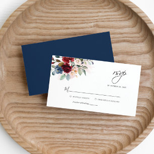 De Correspondance Floral Eucalyptus Bourgogne Mariage Carte RSVP