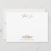 De Correspondance Forêt Botanique Floral Merci Carte Note (Devant)