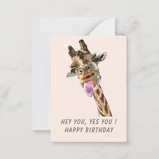 De Correspondance Funny Giraffe Carte d'anniversaire (Devant)