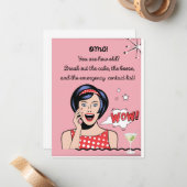 De Correspondance Funny Sarcastic Retro Carte d'anniversaire (Devant/Arrière en situation)