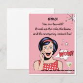 De Correspondance Funny Sarcastic Retro Carte d'anniversaire (Devant / Derrière)