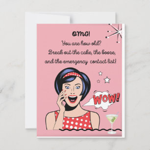 De Correspondance Funny Sarcastic Retro Carte d'anniversaire