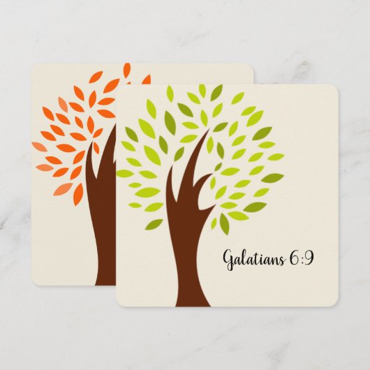De Correspondance Galates 6:9 Carte d'écriture (Devant / Derrière)