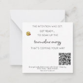 De Correspondance *~* Gem TOURMALINE cristal AP64 Carte à note plate (Dos)