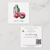 De Correspondance *~* Gem TOURMALINE cristal AP64 Carte à note plate (Devant / Derrière)