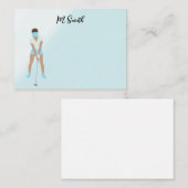 De Correspondance Golf avec nom pour carte golfer Note (Devant / Derrière)