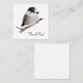 De Correspondance Grey Jay Bird Merci Carte Note (Devant / Derrière)